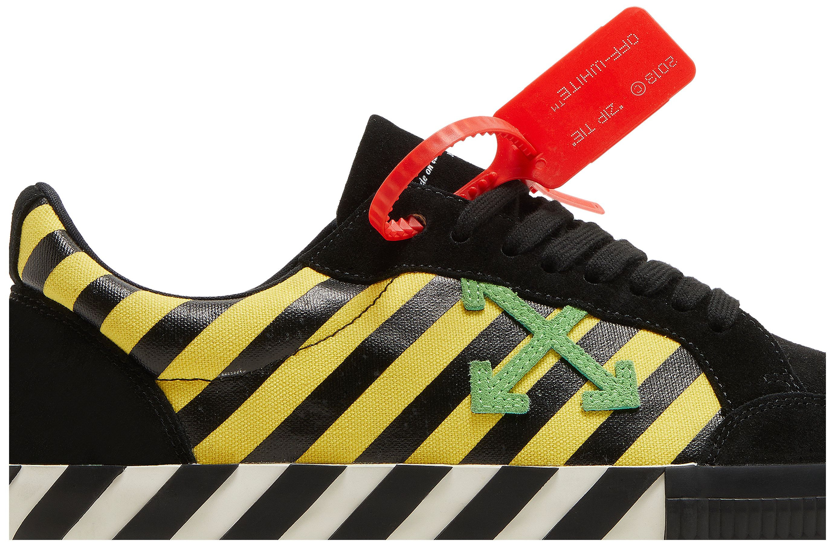 Off-White Vulc Low 'Black Yellow Green' | GOAT