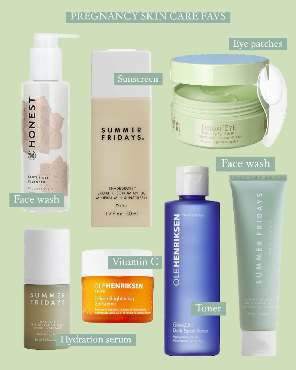 My current skin care favorites while pregnant 🫶🏼 (yes I have two face washes I love!!) the honest face wash is more budget friendly 🫧

#LTKGiftGuide #LTKbeauty