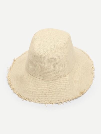 Raw Edge Straw Hat | SHEIN | SHEIN