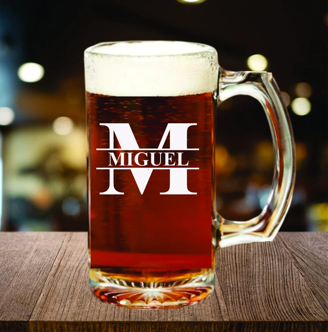 Personalized Groomsmen Beer Mug Glass Gift, Groomsman Proposal Beer gift, Custom Personalized Bee... | Etsy (US)