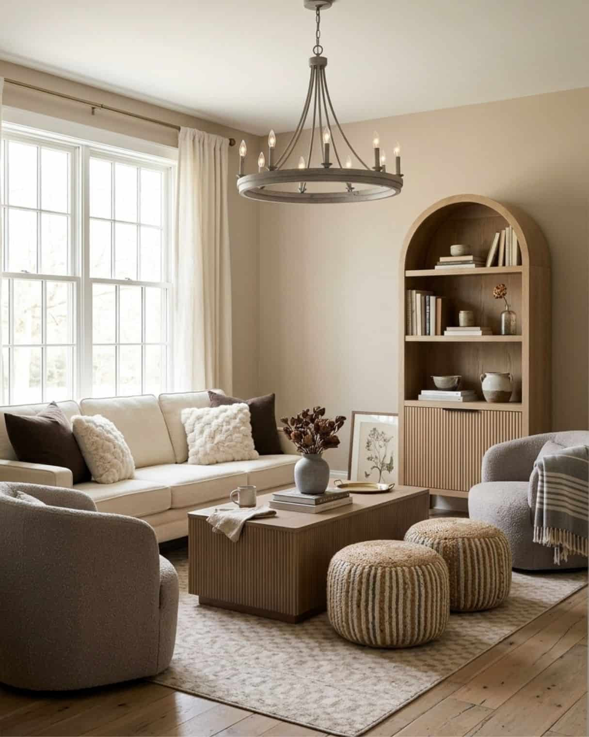 Warm Neutral Transitional Living Room

*Note: This is a digital room mockup showcasing product styling ideas from my room design mood board.

#LTKHome