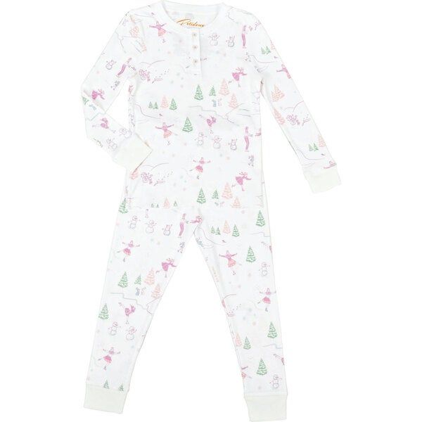 Skating in Wonderland Pajama Set, Purple | Maisonette