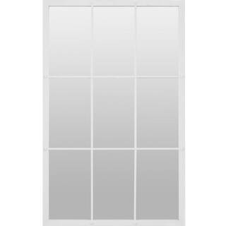 24 x 1 x 38 in. Rectangular Metal White Homestead Manor Window Mirror | The Home Depot