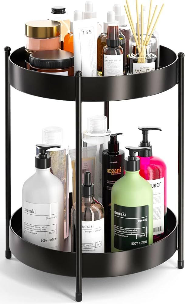 EKNITEY Bathroom Vanity Countertop Organizer - 2 Tier Makeup Counter Organizer Small Tiered Trays... | Amazon (US)