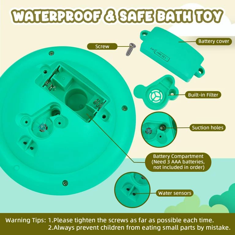 Baby Bath Toys, UFO Rocket Bathtub Toy with Light Music, Interactive Pool Water Spraying Toy and ... | Walmart (US)