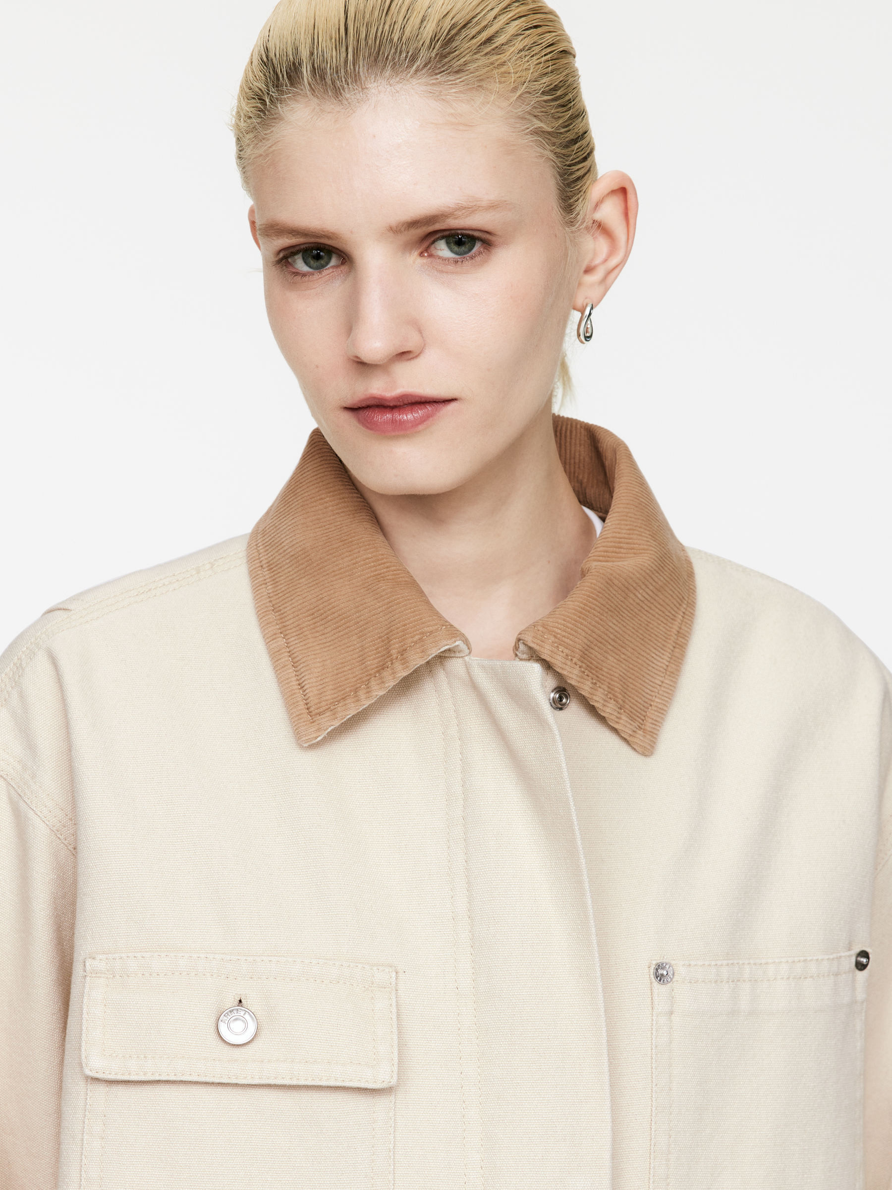 Gefütterte Canvasjacke – Hellbeige – Damen – ARKET DE | Arket EU