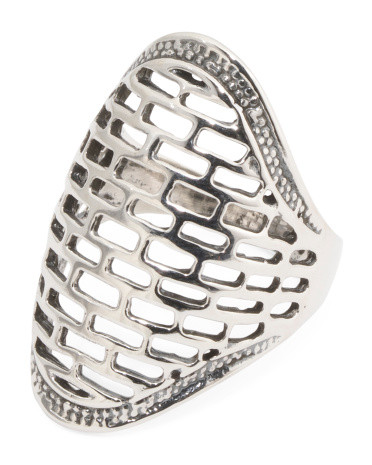 Made In Mexico Sterling Silver Cut Out Ring | TJ Maxx