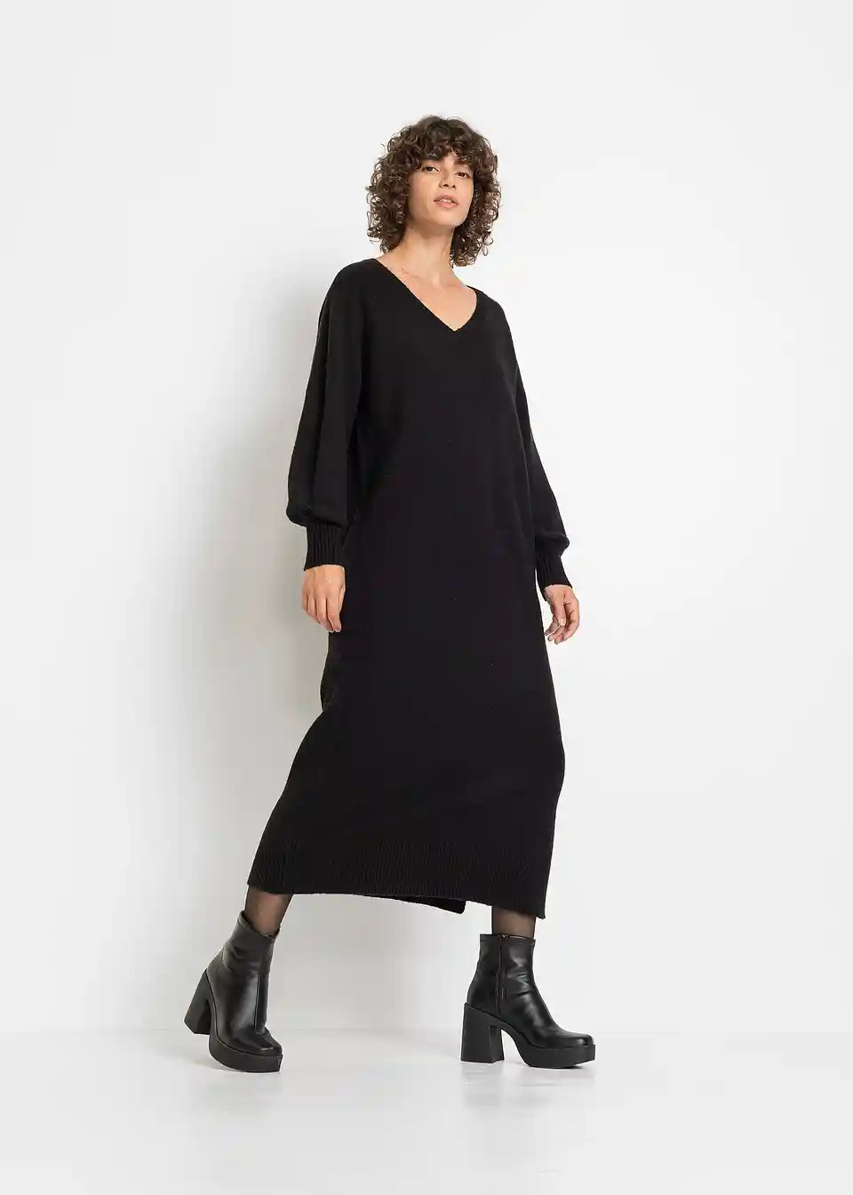 Oversized Strickkleid in Midilänge | Bonprix DE