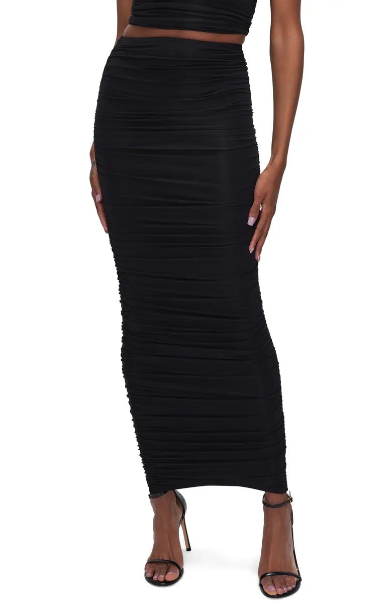 Super Stretch Ruched Maxi Skirt | Nordstrom