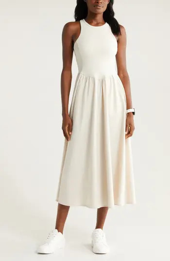 Zella Effortless Hybrid Racerback Midi Dress | Nordstrom | Nordstrom