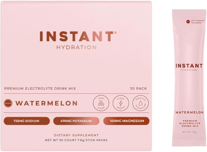 Instant Hydration Electrolytes Powder Packets - Watermelon Drink Mix - Zero Sugar - Keto, Vegan, ... | Amazon (US)