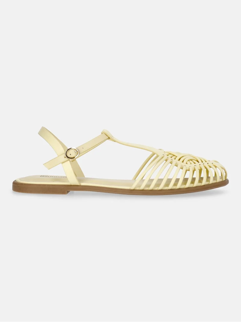 No Boundaries T-Strap Huarache Sandals, Women's | Walmart (US)