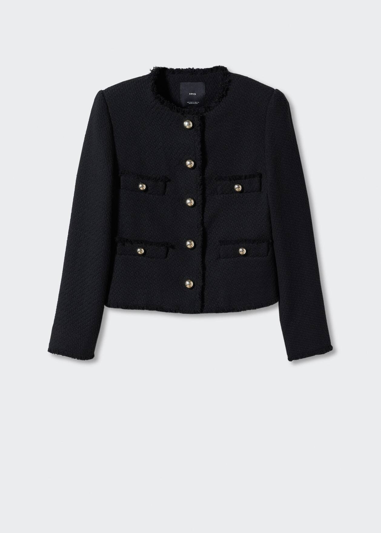 Pocket tweed jacket | MANGO (US)