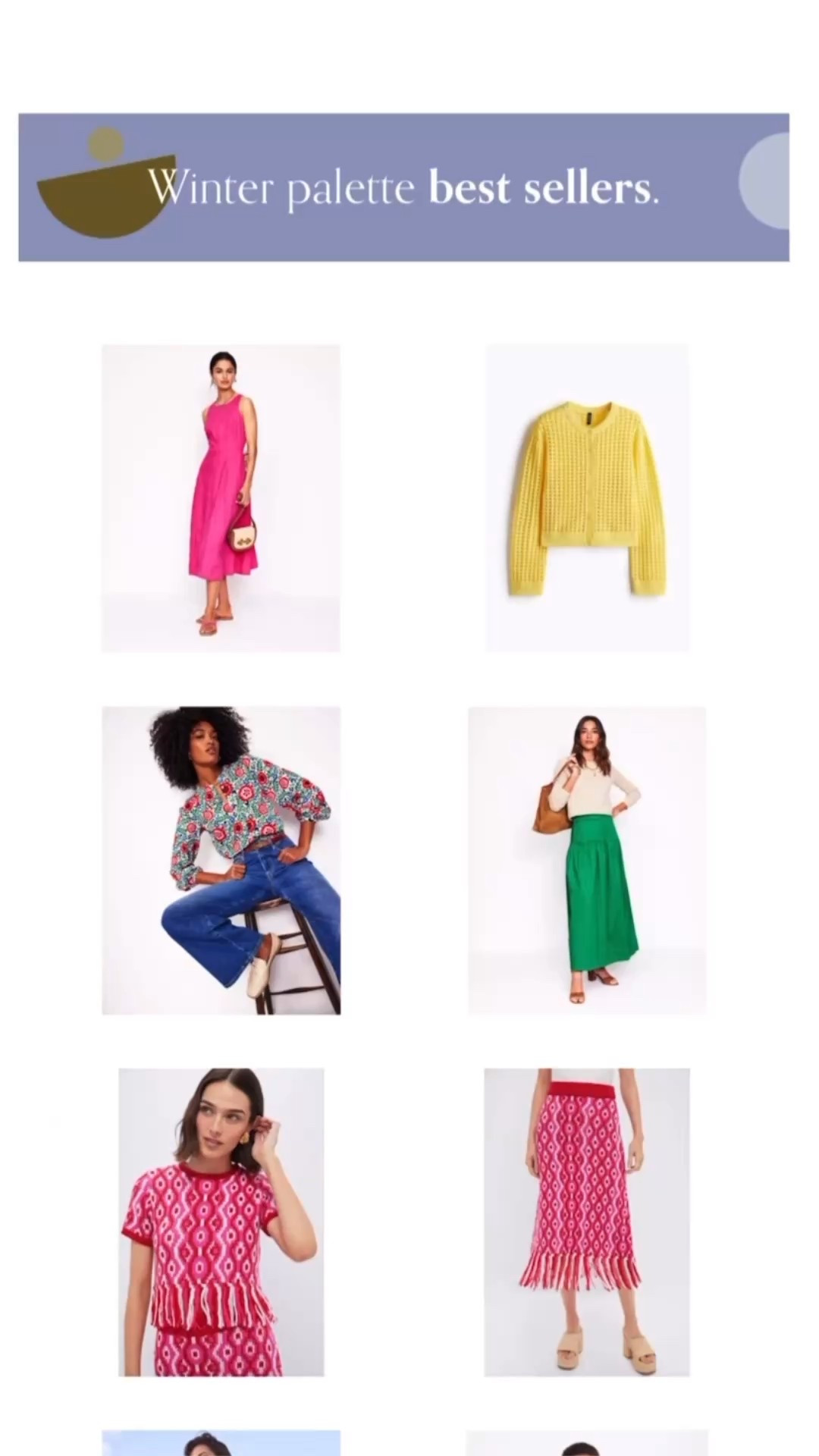 Winter Palette best sellers from our Created Colorful community ✨

Go ahead, take a peek 👀 and see if any of these colorful finds walk their way into your cart (I mean heart)

#createdcolorful #winterpalette #coloranalysis @boden

#LTKStyleTip #LTKSeasonal