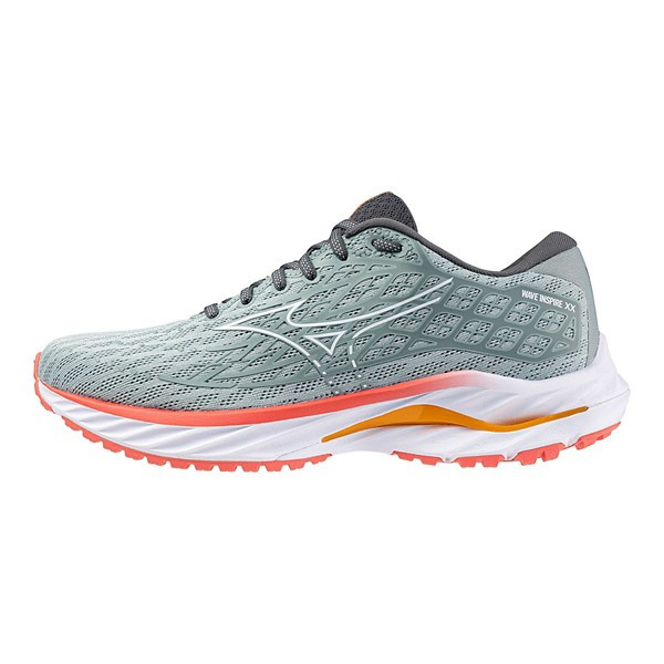 Women's Mizuno Wave Inspire 20 Running Shoes 9.5 Grey Mist/White | Scheels