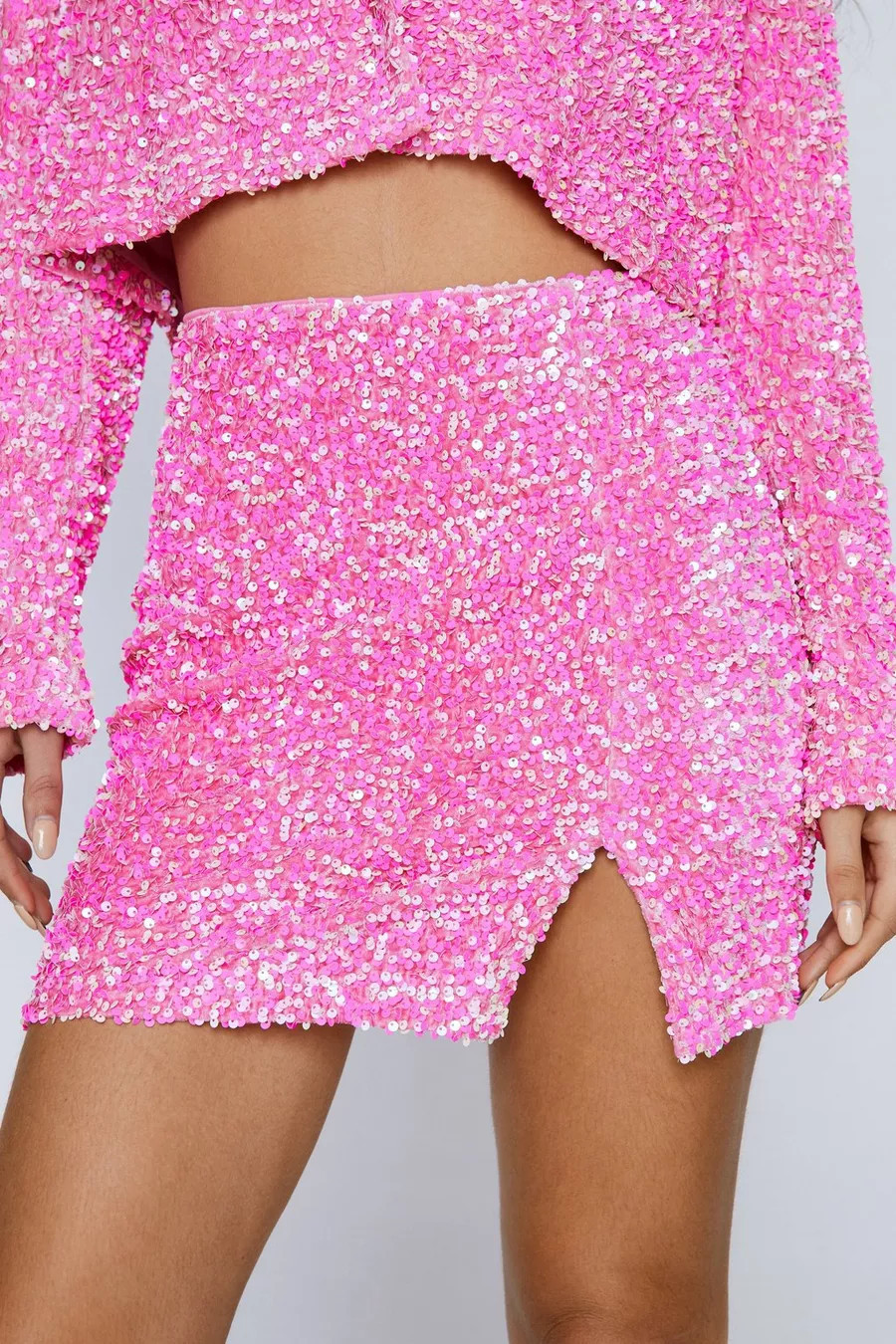 Premium Velvet Sequin Mini Skirt | Nasty Gal (US)