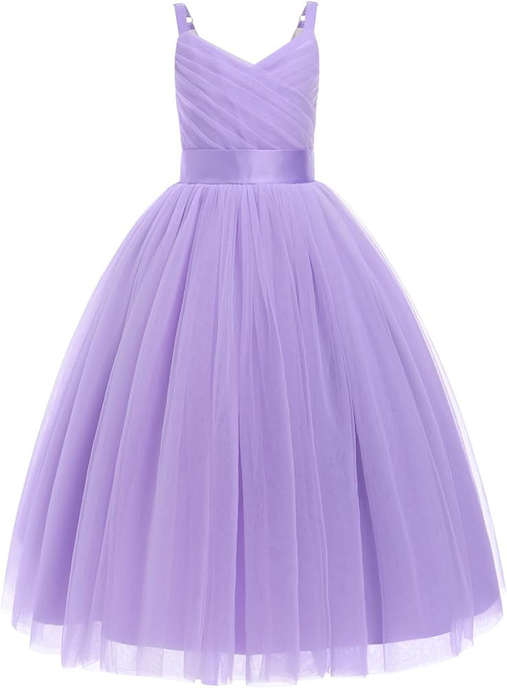 Girls Flower Vintage Floral Lace 3/4 Sleeves Floor Length Dress Wedding Party Evening Formal Pege... | Amazon (US)