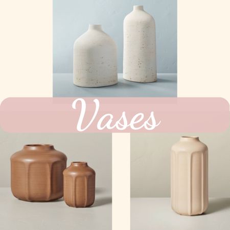 If you are looking for VASES. These vases are neutral and have a timeless look and can be out year round. Natural home | neutral home | timeless decor | vase decor | cozy home decor | Target finds | hearth and hand | Target home decor | neutral vase | vase finds | cozy home 

#LTKunder50 #LTKhome #LTKstyletip