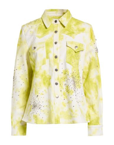Des_phemmes Woman Denim shirt Lime green Size 2 Cotton | YOOX (US)