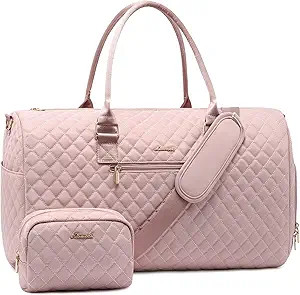 LOVEVOOK Travel Duffle Bag, Weekender Bag for Women with Toiletry Bag, Carry on Overnight Bag wit... | Amazon (US)