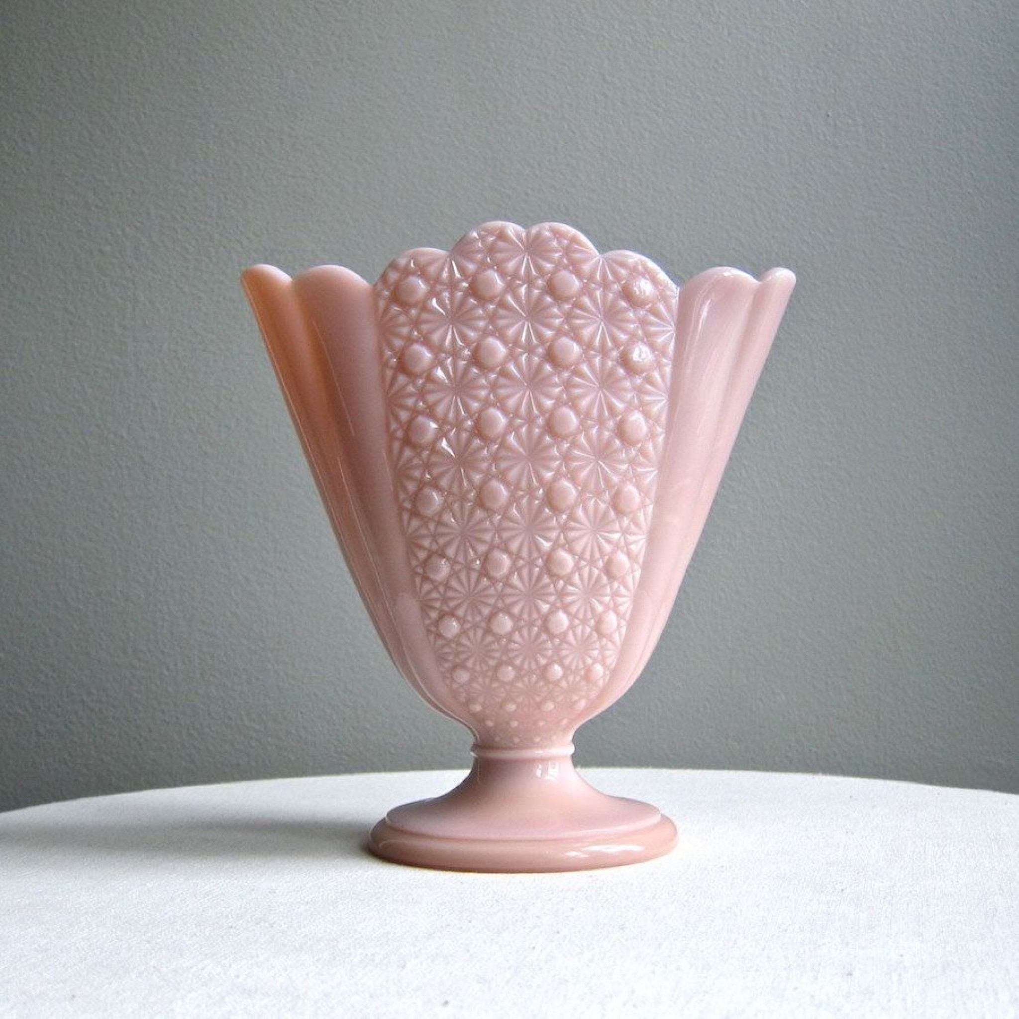 Rare pink pastel Fenton milk glass vase! This daisy buttons vase is so hard to find as this color was only made for 1 year. These usually sell for $500+! 

#LTKhome #LTKMostLoved