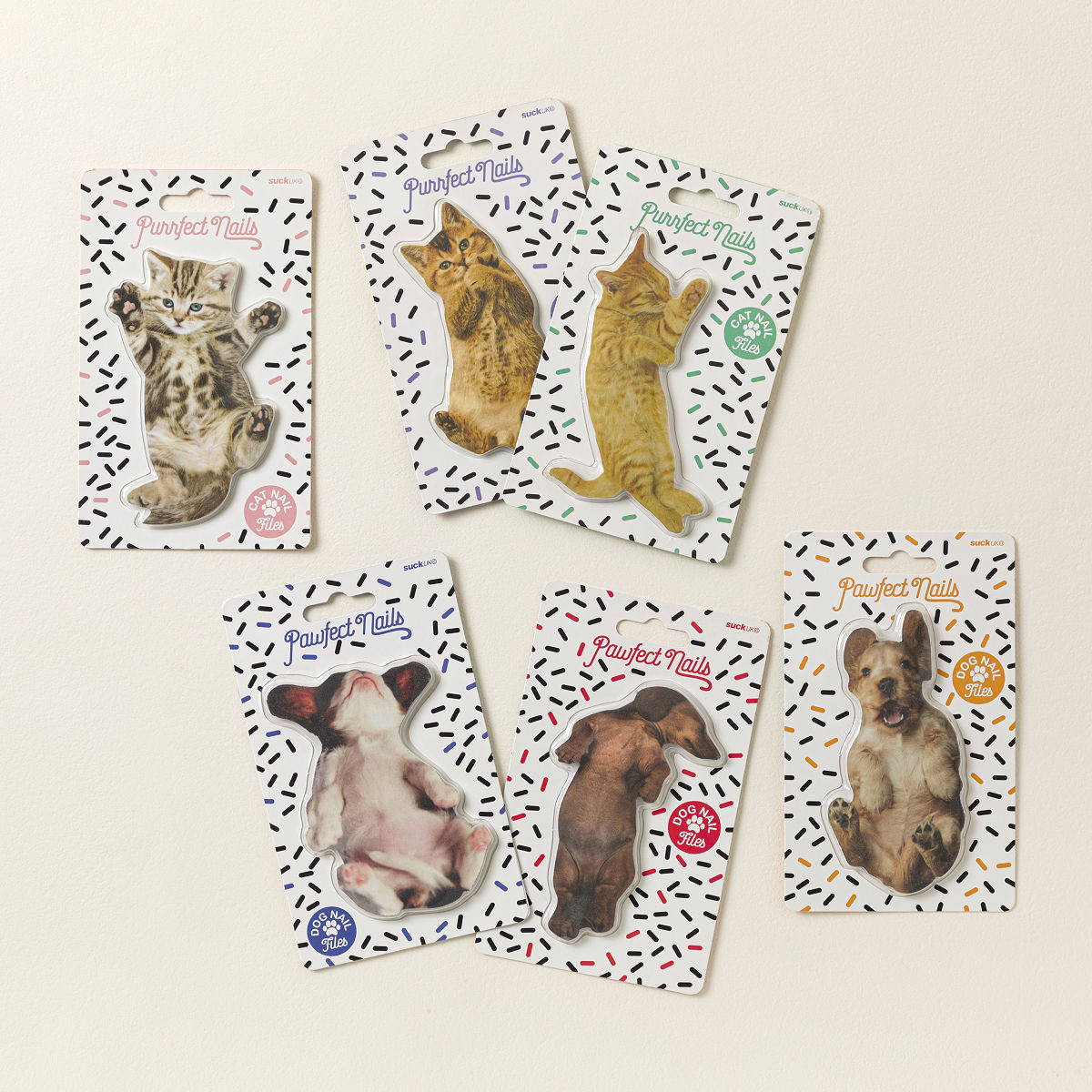 Scratch the Belly Nail Files – Set of 3, Cats - Set of 3 | UncommonGoods