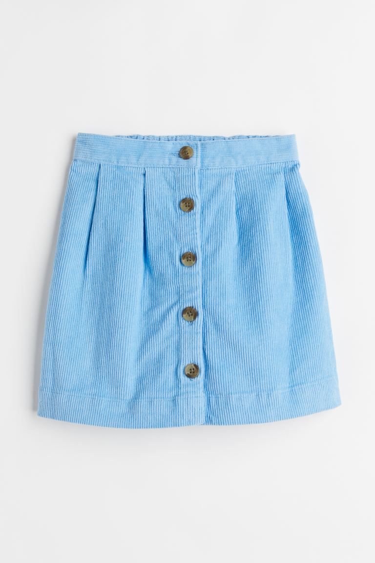 Cotton Corduroy Skirt - Light blue - Kids | H&M US | H&M (US + CA)