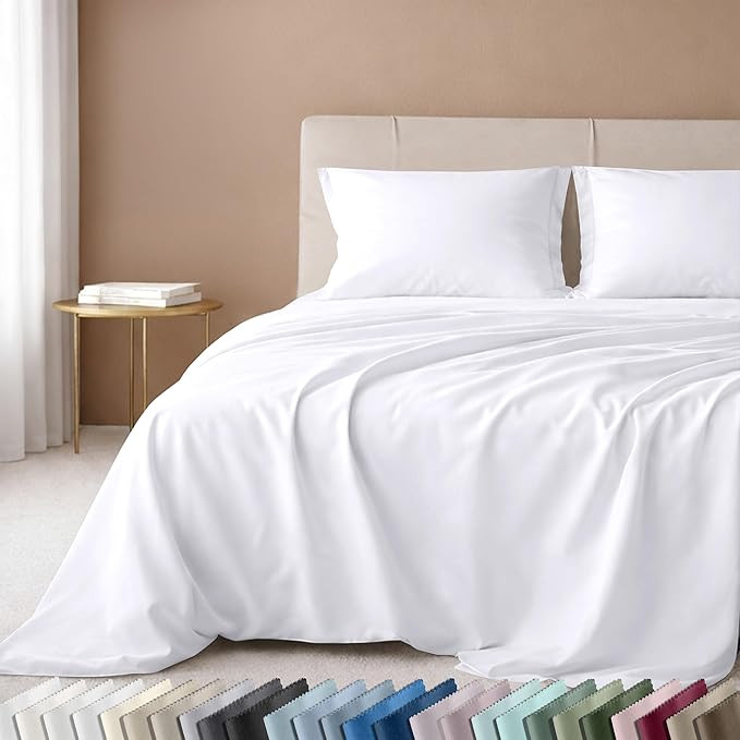 California Design Den XL Twin Sheets Set - Luxury 600 Thread Count 100% Cotton Sateen, Twin XL Sh... | Amazon (US)