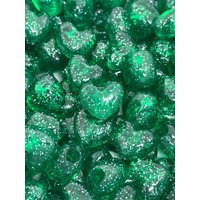 Green Heart Beads, Glitter Beads For Christmas, Xmas, Holiday Christmas Themed Garland, Craft | Etsy (US)