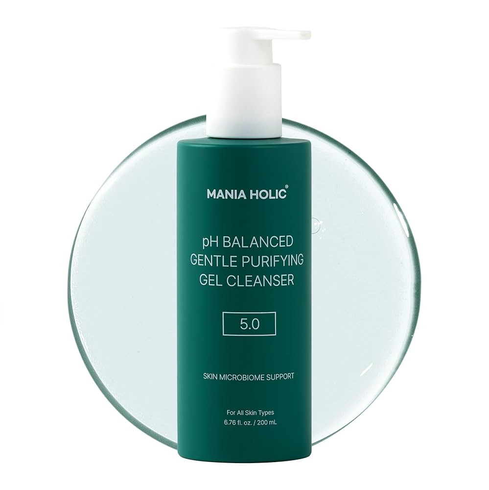 MANIA HOLIC pH Balanced Hydrating Facial Gel Cleanser for Dry and Sensitive Skin, pH Balance 5.0,... | Amazon (US)
