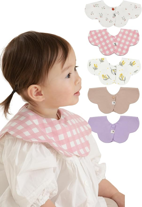 Konny Baby Bibs 5-Pack, 360 ​​° Rotate, Soft and Absorbent Bandana Drooling for Boys Girls b... | Amazon (US)