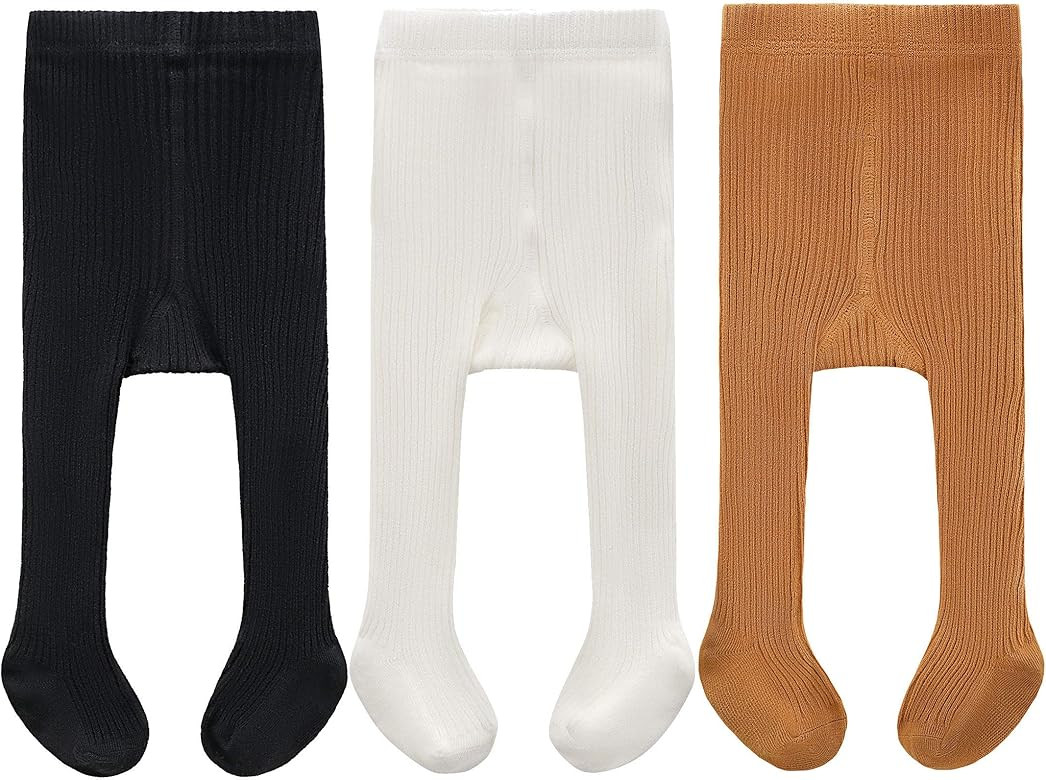 CECORC Baby Tights – Thick Toddlers Girl Leggings–Seamless Cable Knit Cotton Stockings – In... | Amazon (US)