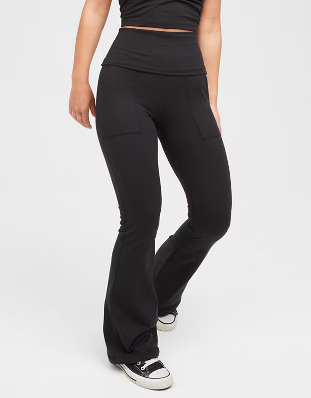 OFFLINE The Hugger High Waisted Foldover Flare Legging | American Eagle Outfitters (US & CA)