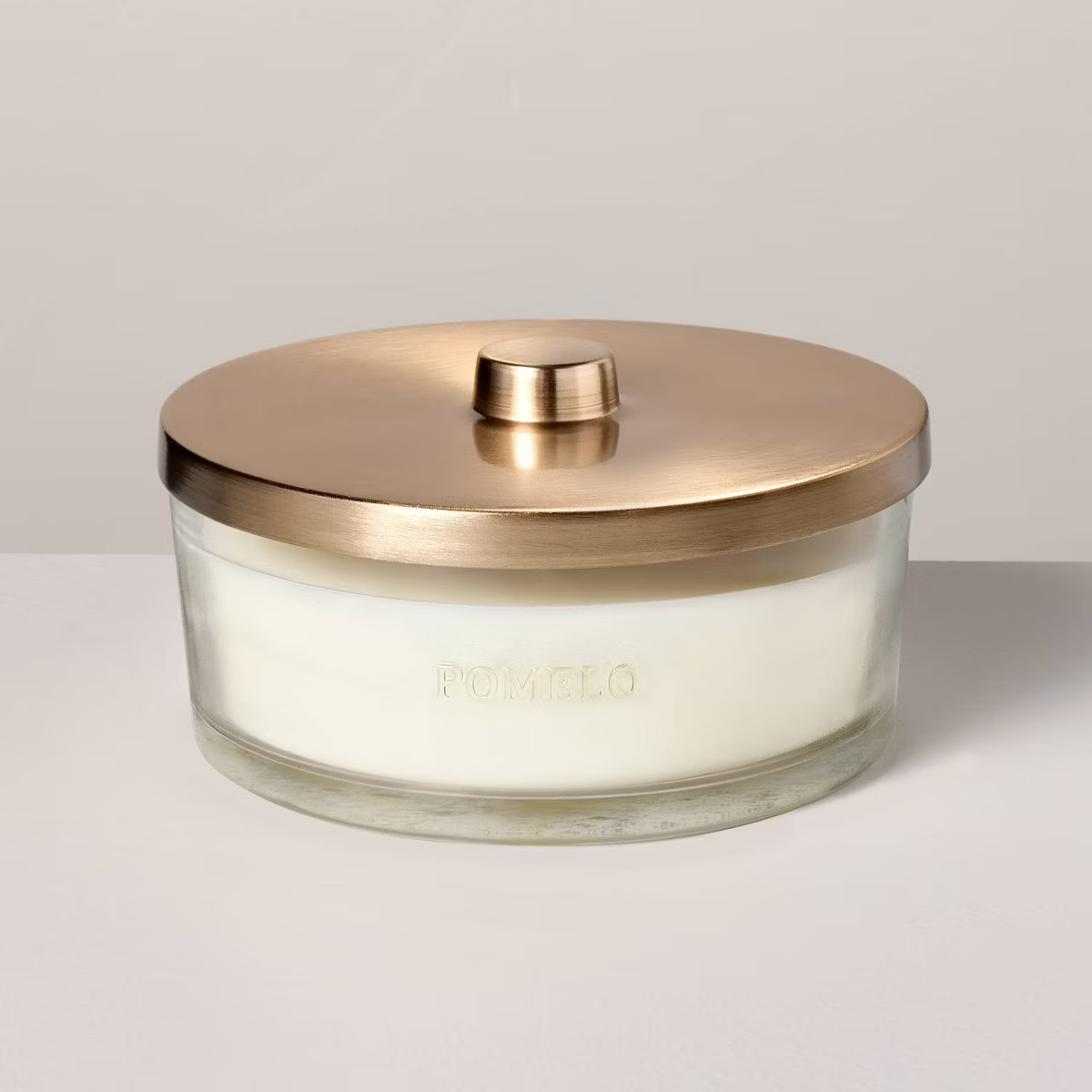 5-Wick Clear Glass Pomelo Knob-Lid Jar Candle 28oz - Hearth & Hand™ with Magnolia | Target