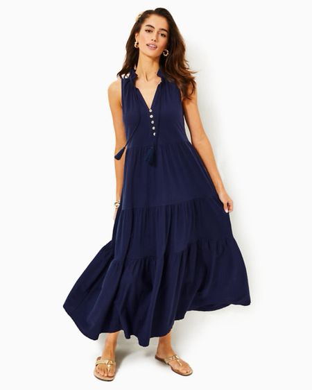My favorite Lilly Pulitzer style dress. Love a classic navy dress 

#LTKSeasonal #LTKstyletip