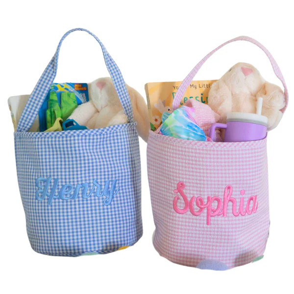 Gingham Easter Basket | Sprinkled With Pink