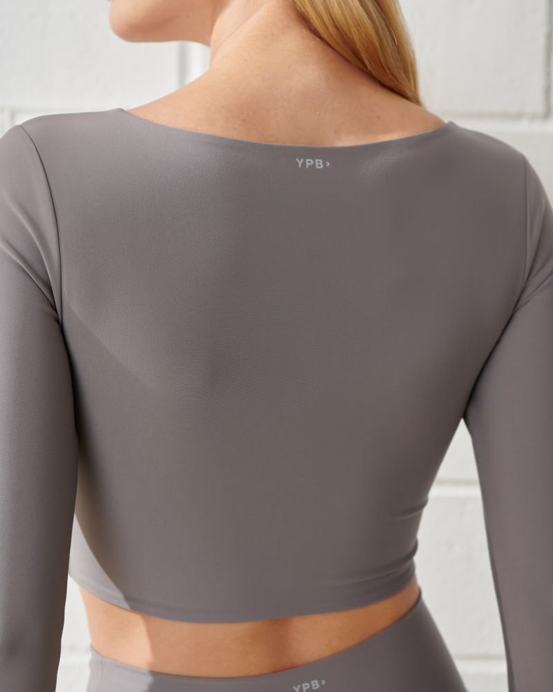 YPB sculptLUX Ruched Long-Sleeve Top | Abercrombie & Fitch (US)