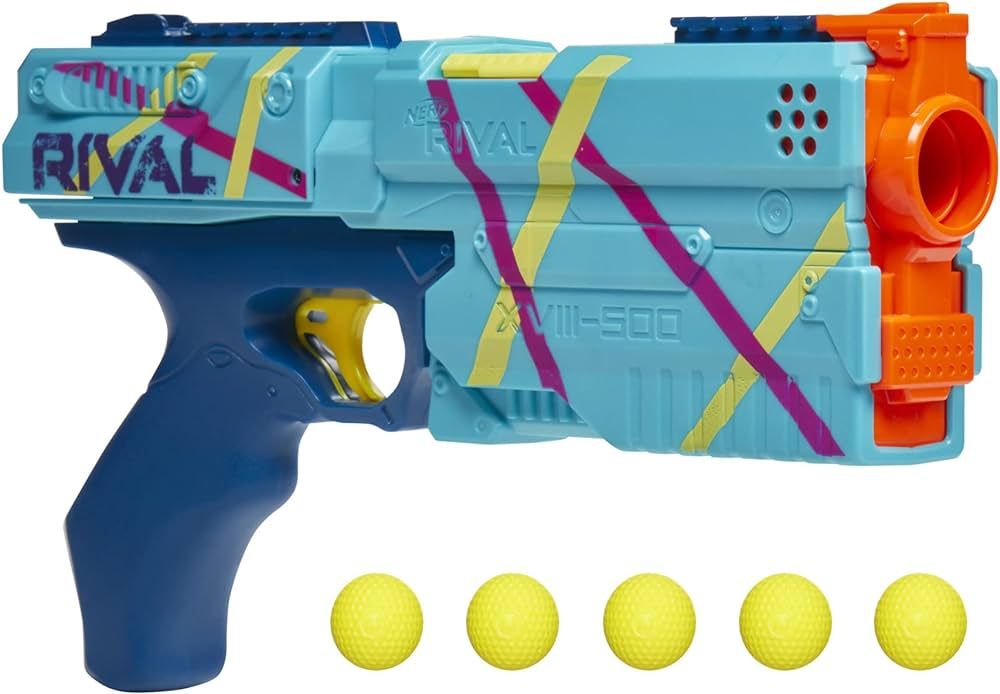 NERF Rival Kronos XVIII-500 Blaster, Breech-Load, 5 Rounds, Spring Action, 90 FPS Velocity, Teal ... | Amazon (US)