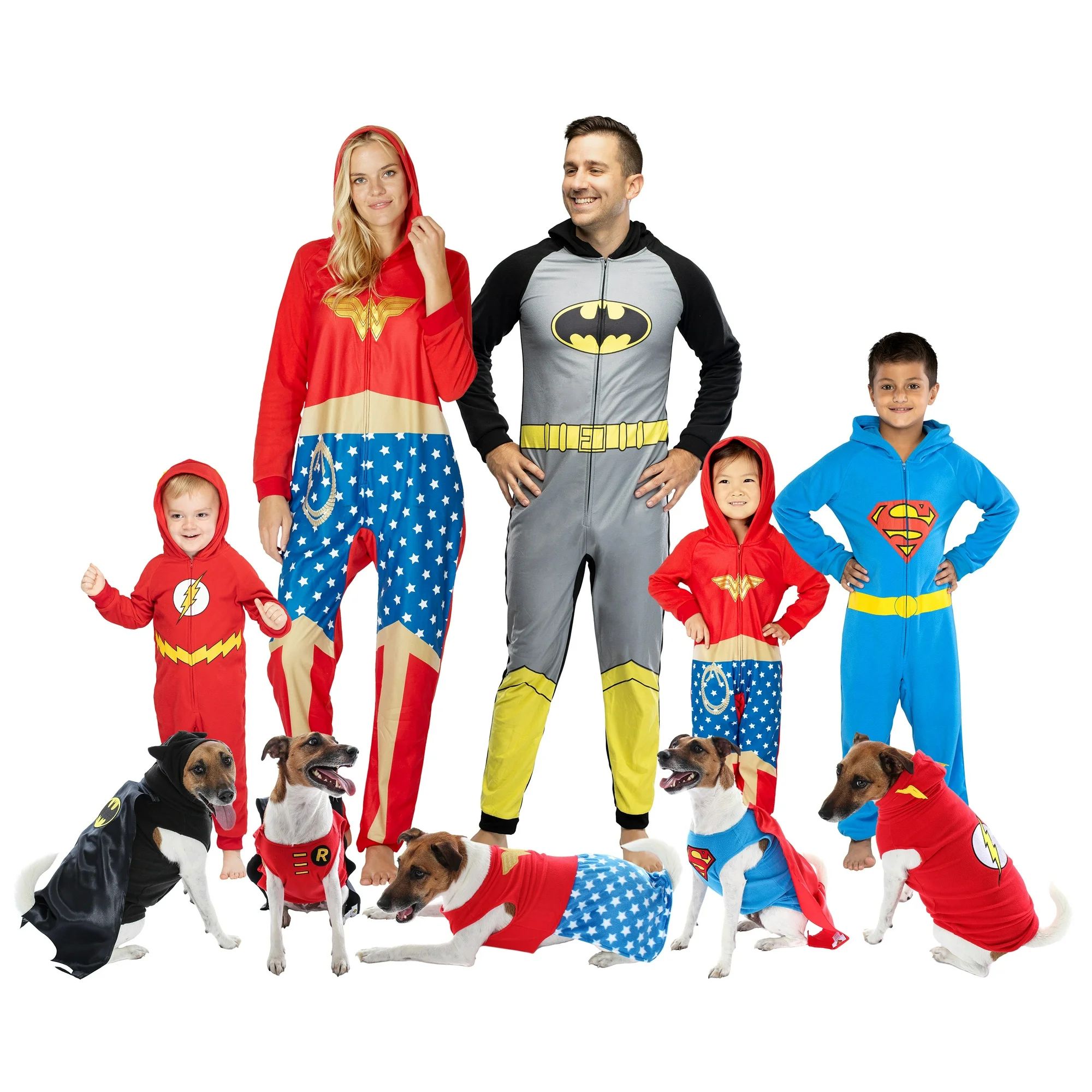 DC Comics Justice League Superhero Matching Family Costume Pajamas Union Suit | Walmart (US)