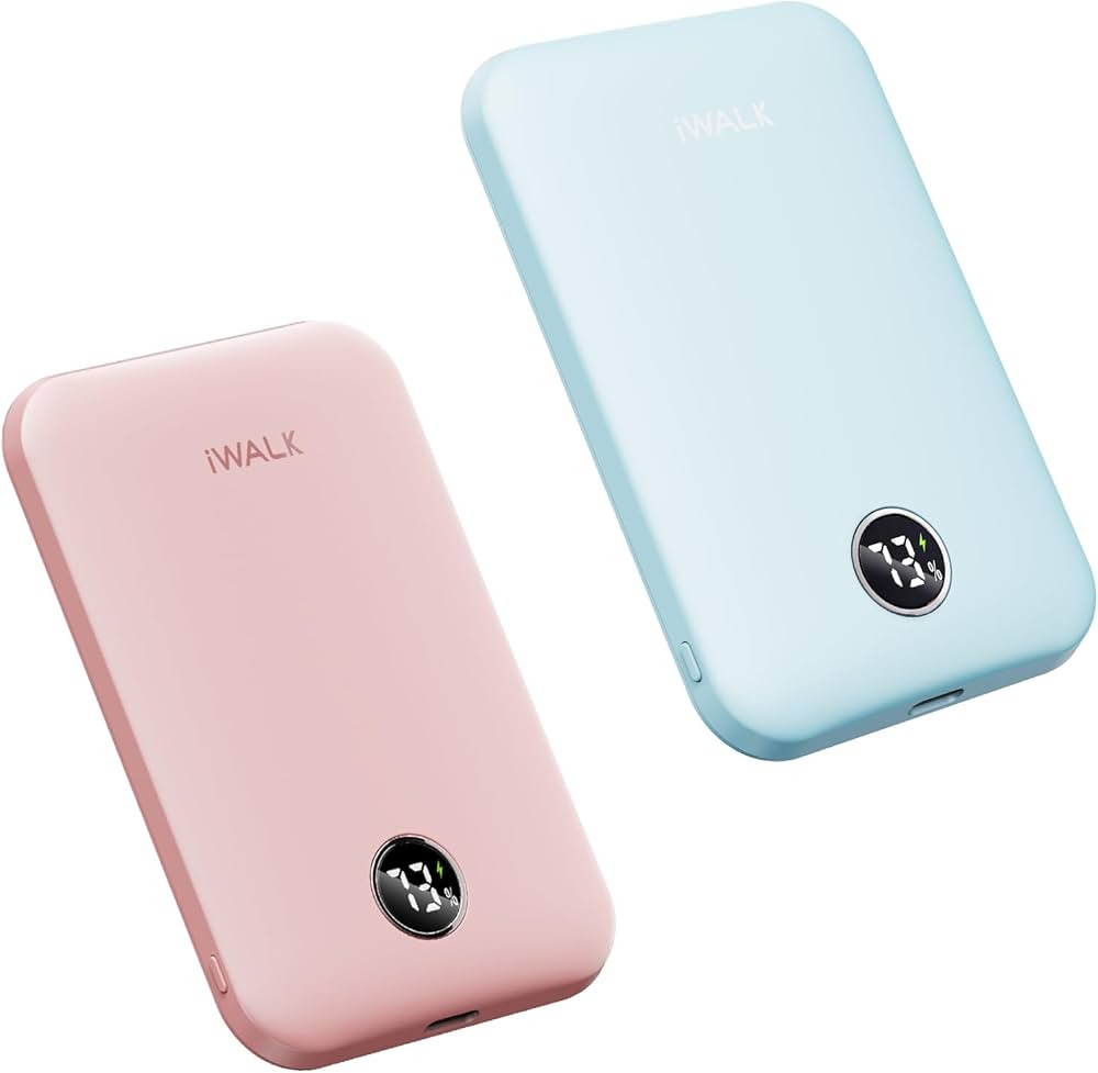 iWALK Magnetic Slim Portable Charger,5000mAh 18W Wireless Power Bank Battery Pack with LED Displa... | Amazon (US)