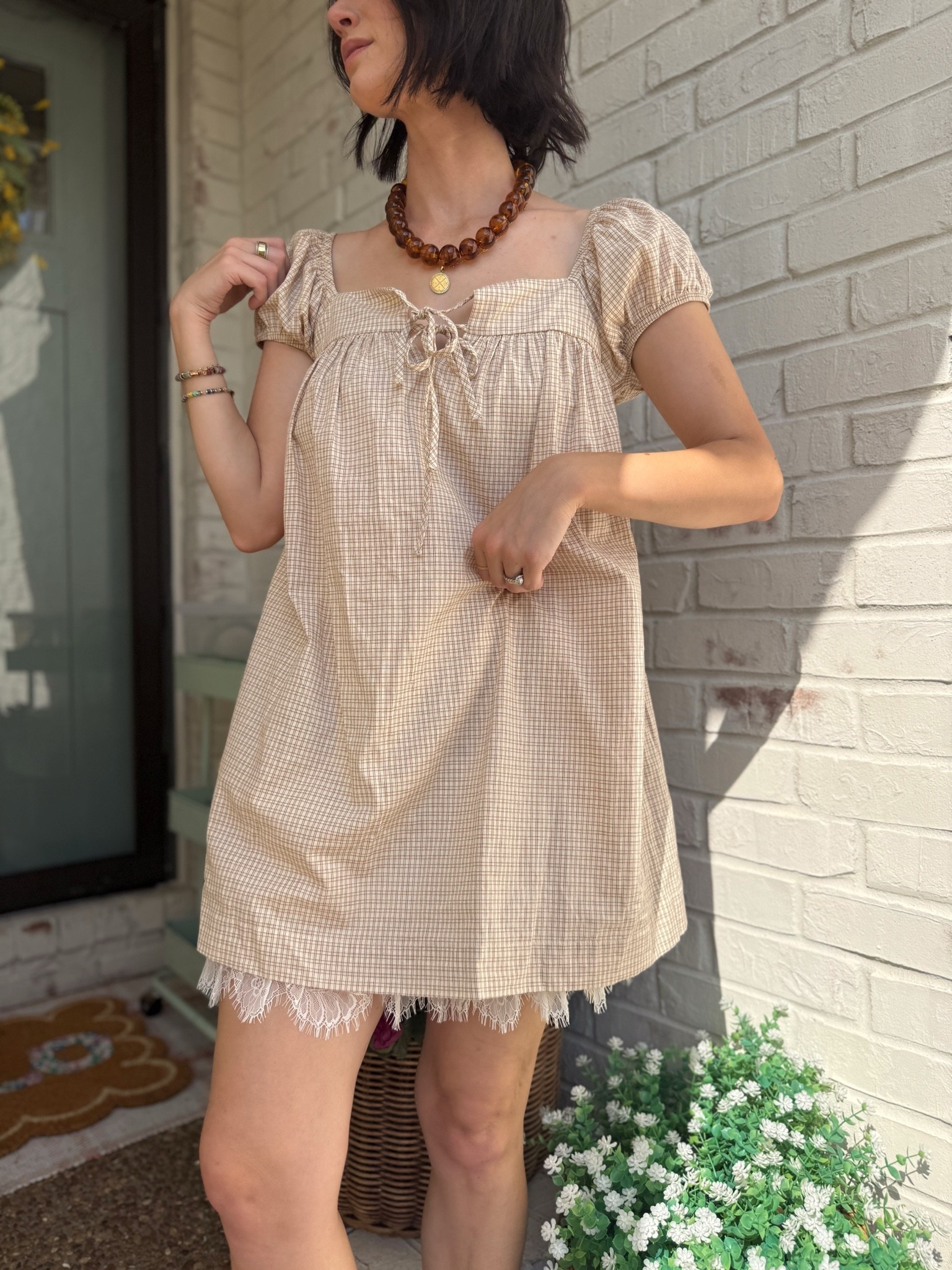 Wearing s in dress - it runs shorter! I’m 5’7 

Target outfit // Target style // mom style // mom outfit

#LTKgrwm #LTKootd #LTKmomlife
