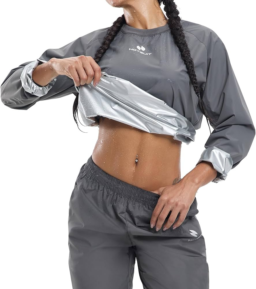 HOTSUIT Sauna Suit Women Durable Gym Workout Sauna Jacket Pants Sweat Suits | Amazon (US)