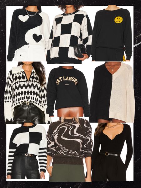 Black and white sweaters from revolve. I am all about a black and white outfit for my winter outfits

airport outfit , revolve , winter outfit , spring outfit , must haves , travel , travel outfit , black and white 

 

#LTKSeasonal #LTKunder100 #LTKunder50 #LTKFind #LTKsalealert #LTKcurves #LTKtravel #LTKbump