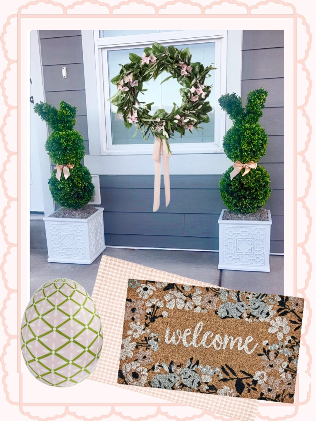 Porch/Balcony Easter Decor
🤍
The porch bunnies sell out very quickly but I’ll do my best to keep you updated when they’re restocked. 

***Just click the notification bell if you would like to be alerted of popular restocks!

#LTKHome #LTKStyleTip #LTKSeasonal