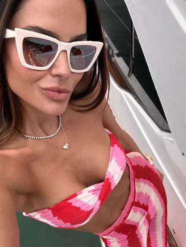 I Believe Collection - White Coloured Sunglasses w/ Silver Mirrored Le | AC Brazil (US)