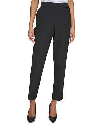Karl Lagerfeld Women's Logo Slim-Leg Pants  - Macy's | Macy's
