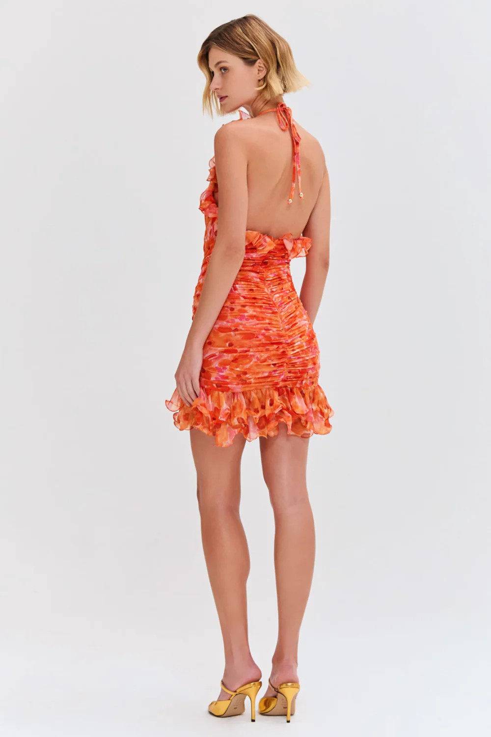 MYOSOTIS PLUNGE MINI DRESS | PatBO