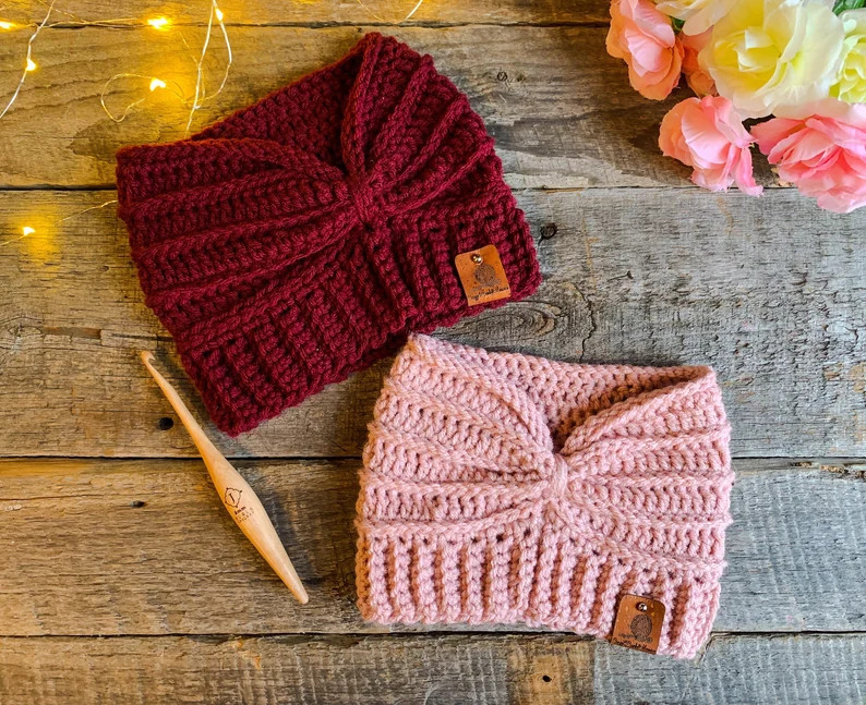 Double Threat Ear Warmer Crochet Pattern - Etsy | Etsy (US)