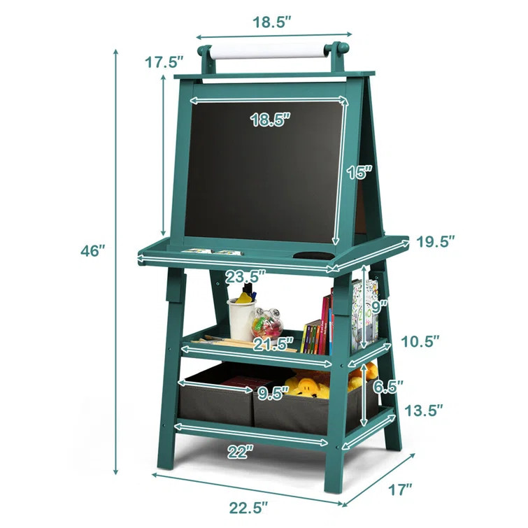 Magnetic Double Sided Board Easel | Wayfair North America