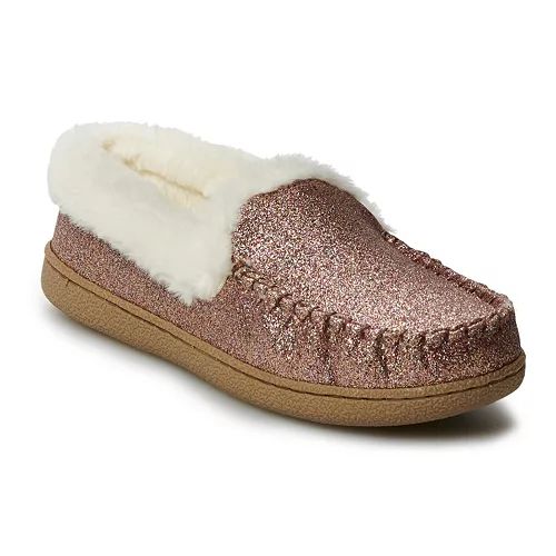 Women's SONOMA Goods for Life™ Sugar Glitter Moccasin Slippers | Kohl's